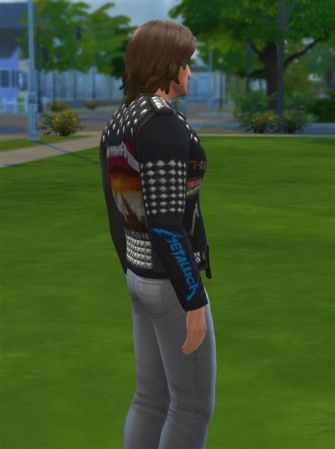 metallica leather jacket by docstone at mod the sims