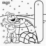 Coloring Letter Sesame Street Elmo Igloo Abc Pages Alphabet Letters sketch template