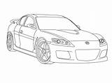 Mazda Coloring Pages Rx8 Rx Drawing Color Printable Template Getcolorings sketch template