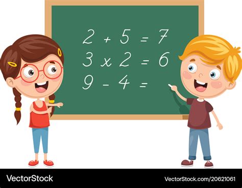 kids  math lesson royalty  vector image