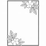 Border Borders Simple Designs Draw Paper Flower Easy Drawing A4 Clipart Side Cover Coloring Size Projects Cliparts Flowers Project Pages sketch template
