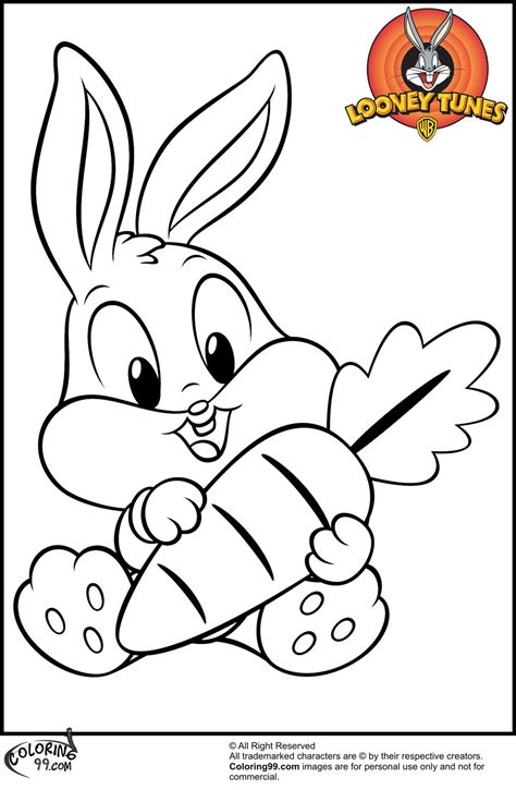 baby bugs bunny coloring pages team colors