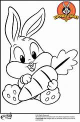 Baby Bunny Coloring Bugs Pages Cute Bunnies Common sketch template