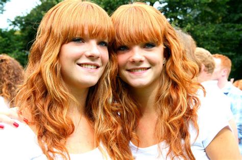 classify identical dutch natural red haired female twins from the