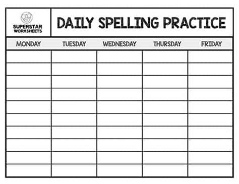 printable spelling practice worksheets