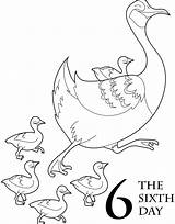 Days Christmas Coloring Pages Twelve Book Geese Laying Scholastic Printable Color Pear Swans Parents Getcolorings sketch template