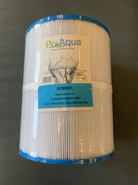 pro aqua replacement filter  sq ft   universal spas