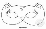 Maschere Gatta Maschera Carnevale Tuttodisegni sketch template