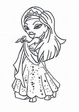 Bratz Barbie Ausdrucken Princess Ninyas Cloe Malvorlagentv sketch template
