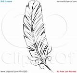 Feather Clipart Vector Clip Illustration Royalty Feathers Coloring Tradition Sm Seamartini Stencil Drawing Clipartof Eagle Graphics Pages Template sketch template
