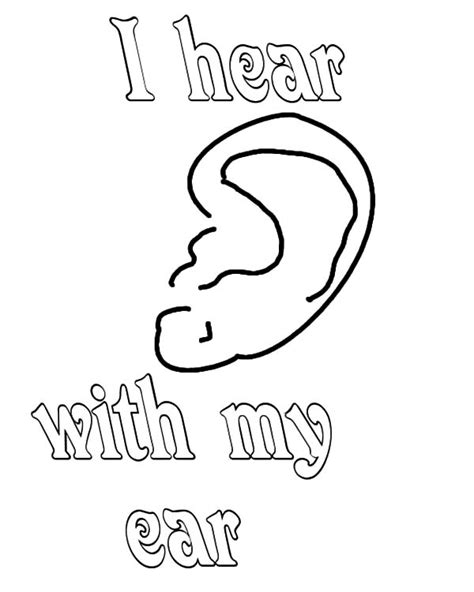 hear   ear coloring pages kids play color coloring pages