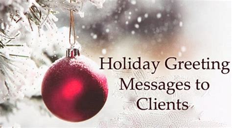 sample holiday greeting messages  clients