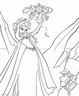 Frozen Elsa Coloring Pages Fever Getdrawings Disney Princess sketch template