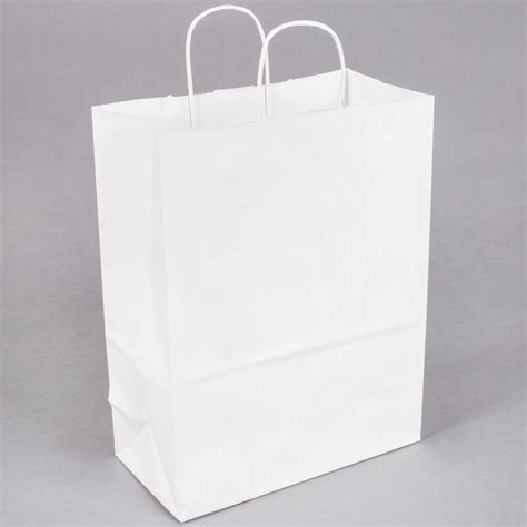 small      white paper shopping bag  handles eco bags india