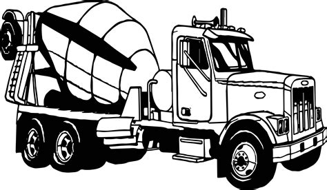 awesome mixing big truck coloring page truck coloring pages printable