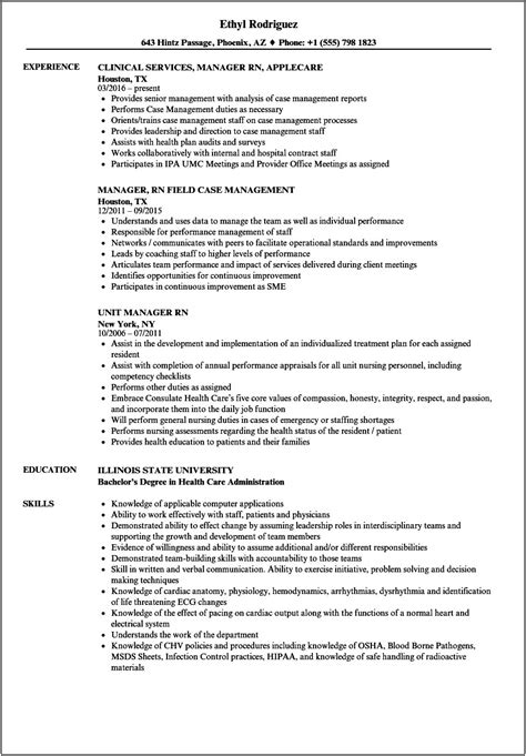 case management  healthcare resume resume gallery