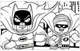 Batman Lego Coloring Kids Pages Printable Simple sketch template