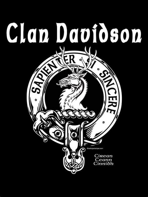 clan davidson clansmans crest badge  shirt celtic jackalope