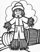 Scarecrow Coloring Pages Printable Halloween Kids Print Thanksgiving Bestcoloringpagesforkids Comments sketch template