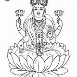 Hinduism Krishna Lakshmi Mata sketch template