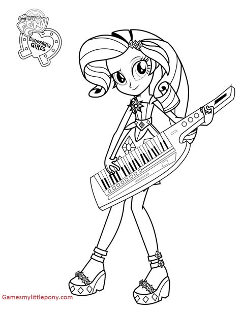 pony rarity musician coloring page   pony coloring