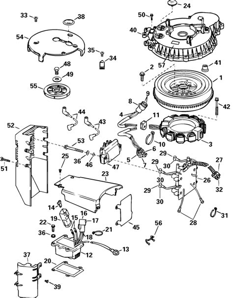 johnson electrical system parts   hp jpxsdr outboard motor