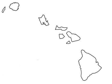 outline map  hawaiian islands  hawaii map security guard