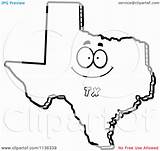 Texas State Character Cartoon Happy Coloring Clipart Map Outlined Cory Thoman Vector Mad Royalty Popular 2021 sketch template