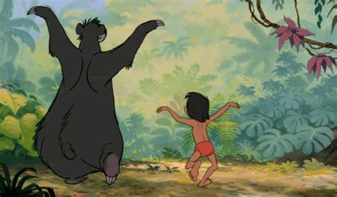 jungle book dancing gif  disney find share  giphy