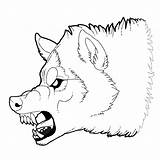 Lineart Growling Snarling Wolves Clipartmag Neara sketch template