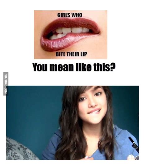Girls Who Bite Their Lips [fixed] 9gag