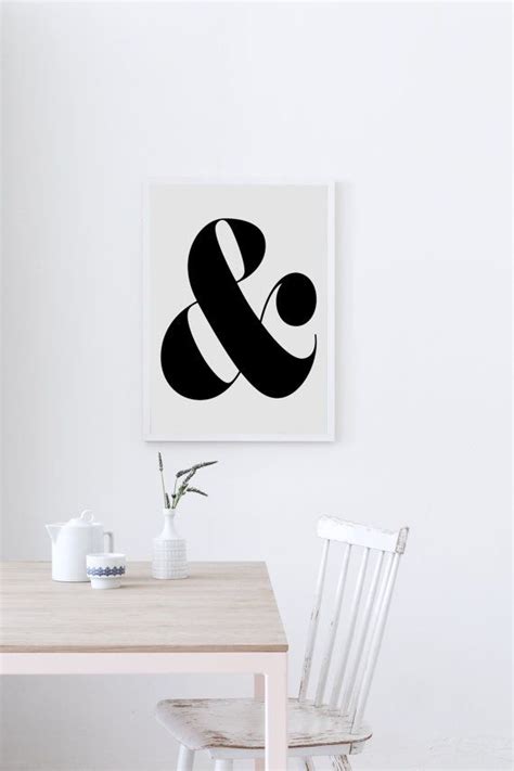 printable ampersand wall art ampersand print
