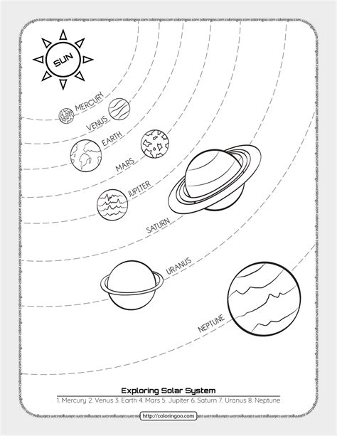 solar system drawing  worksheet clowncoloringpages