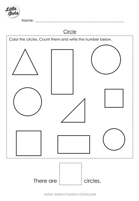 printable circles curriculum worksheets enhance  teaching