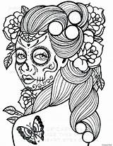 Coloring Skull Pages Flaming Getdrawings sketch template