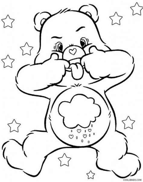 funny face care bear coloring pages bear coloring pages cartoon