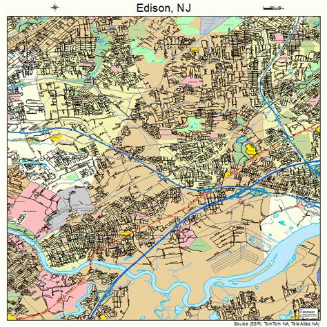 edison  jersey street map