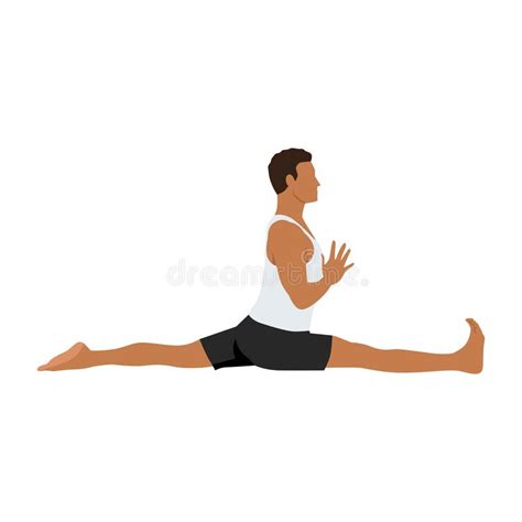 man  yoga posemonkey pose   asana  hatha yoga stock