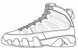 Jordan Coloring Air Drawing Shoes Pages Shoe Nike Jordans Clipart Template Sketch Sneaker Sneakers Retro Drawings Printable Draw Mag Templates sketch template