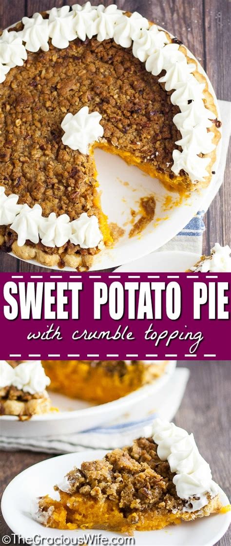 sweet potato pie with crumble topping recipe the gracious wife