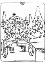 Coloring Cinderella Pages Disney Carriage Princess Horse Printable Color Drawing Snow Colouring Kids Prince Coloriage Print Her Wedding Getdrawings Drawn sketch template