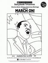 Luther Martin King Coloring Jr Pages Mlk Printable Color Activities Kids Scholastic March Sheets Printables Worksheets Books Popular Print Getcolorings sketch template