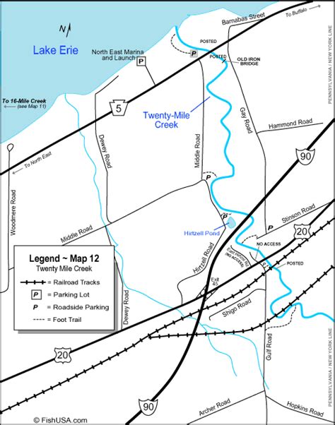 map twenty mile creek fisheriecom