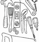 Coloring Tools Pages Construction Printable Doctor Mechanic Equipment Worker Preschool Drawing Science Workers Lab Carpenter Kids Getcolorings Color Print Getdrawings sketch template