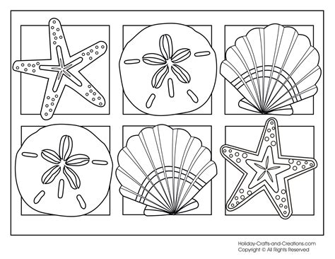 printable pictures  seashells printable templates