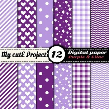 purple  lilac digital paper scrapbooking   tpt