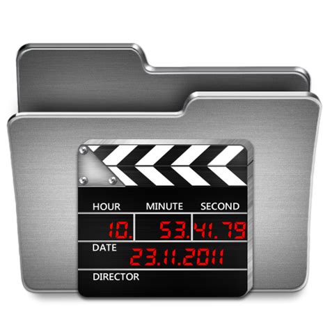 Movies Steel Folder Icon Png Clipart Image