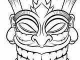 Tiki Drawing Mask Man Coloring Pages Clipartmag sketch template