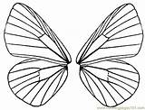 Butterfly Wings Coloring Template Drawing Fairy Clipart Pages Wing Printable Pattern Color Cliparts Templates Outline Clip Insects Butterflies Colouring Sheets sketch template