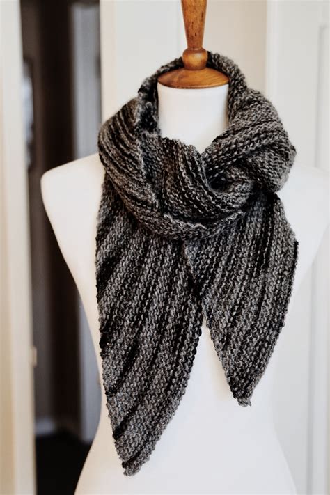 bias knit mens scarf knitting pattern  darling jadore  altitude